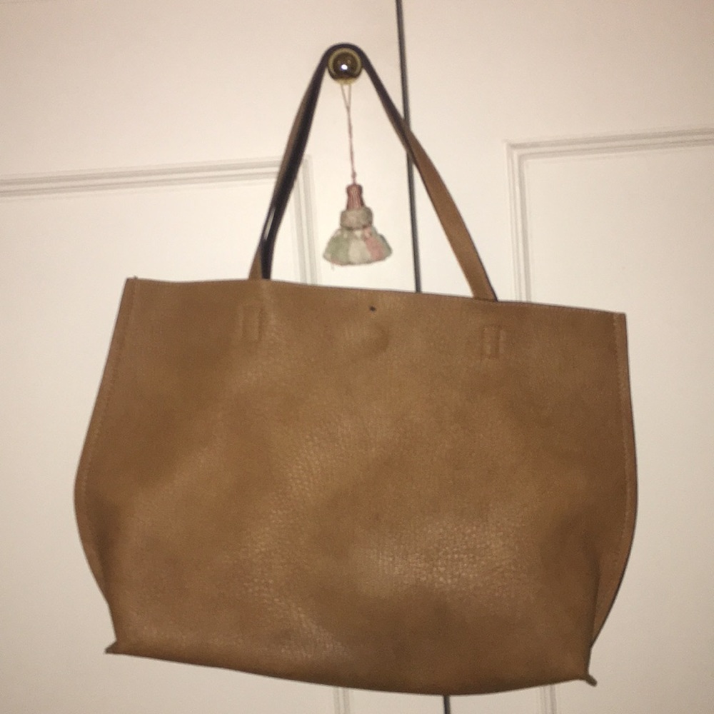 Faux Leather Tote Bag
